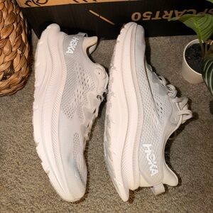 Hoka Light Gray Athletic Shoes